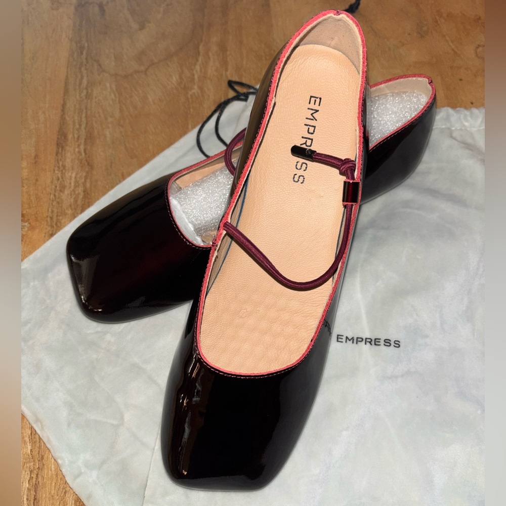 Patent Wine Ballet Flats /NWOT Never Worn
